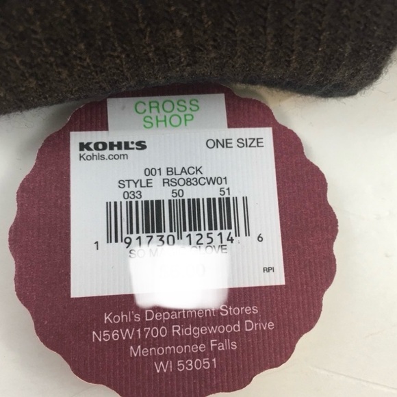 SO Black gloves touch screen compatible NWT - Picture 3 of 9